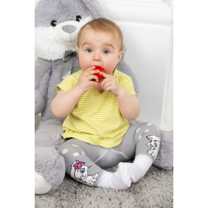 Колготки детские "Прятки" (последний размер) серый 110-116