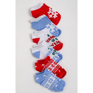 Носки детские стандарт "Сноу" (последний размер) - упаковка 3 пары голубой 10-12