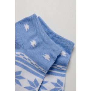 Носки детские стандарт "Сноу" (последний размер) - упаковка 3 пары голубой 10-12