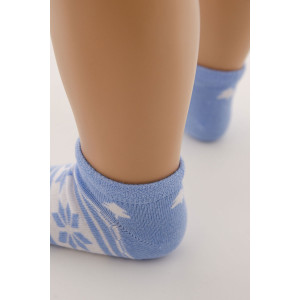 Носки детские стандарт "Сноу" (последний размер) - упаковка 3 пары голубой 10-12