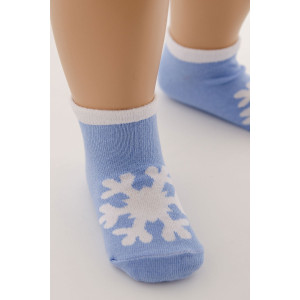 Носки детские стандарт "Сноу" (последний размер) - упаковка 3 пары голубой 10-12