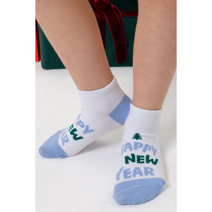 Носки детские стандарт "Сноу" (последний размер) - упаковка 3 пары голубой 10-12