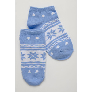 Носки детские стандарт "Сноу" (последний размер) - упаковка 3 пары голубой 10-12