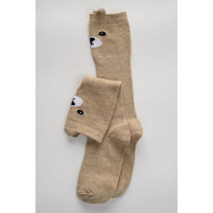 Гольфы детские "Мишка" (последний размер) - упаковка 1 пара бежевый 16-18