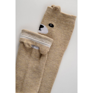 Гольфы детские "Мишка" (последний размер) - упаковка 1 пара бежевый 16-18