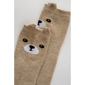 Гольфы детские "Мишка" (последний размер) - упаковка 1 пара бежевый 16-18