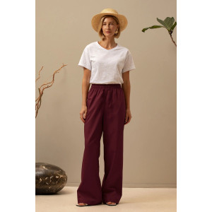 Брюки женские "Фантазия New" М-16БРЖ лён (р-ры: 44-56) марсала