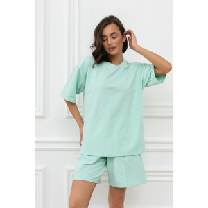 Костюм двойка женский "Карина Премиум" М-132КП футер с лайкрой (р-ры: 44-52) ментол