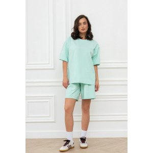 Костюм двойка женский "Карина Премиум" М-132КП футер с лайкрой (р-ры: 44-52) ментол