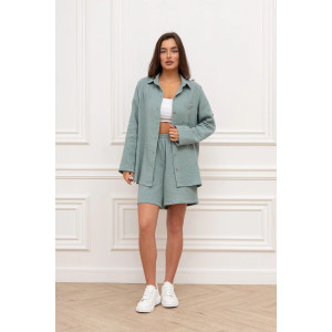 Костюм двойка женский "Муслин" М-133КП муслин (р-ры: 44-54) фисташковый