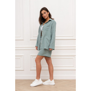 Костюм двойка женский "Муслин" М-133КП муслин (р-ры: 44-54) фисташковый