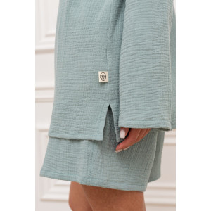 Костюм двойка женский "Муслин" М-133КП муслин (р-ры: 44-54) фисташковый