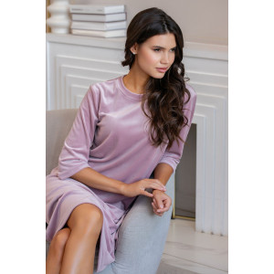 Платье женское М-73ПЛ "Кэт" велюр (р-ры: 44-58) розовый