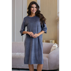 Платье женское М-73ПЛ "Кэт" велюр (р-ры: 44-58) графит