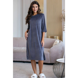 Платье женское М-73ПЛ "Кэт" велюр (р-ры: 44-58) графит