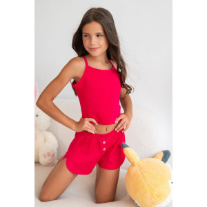 Костюм двойка детский "Нежность New" М-19КД лапша (р-ры: 32-40) фуксия