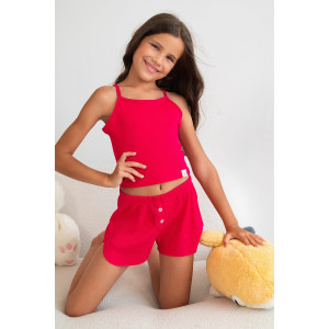 Костюм двойка детский "Нежность New" М-19КД лапша (р-ры: 32-40) фуксия