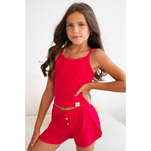 Костюм двойка детский "Нежность New" М-19КД лапша (р-ры: 32-40) фуксия