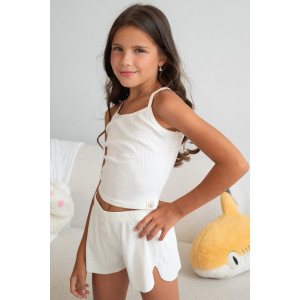 Костюм двойка детский "Нежность New" М-19КД лапша (р-ры: 32-40) молочный