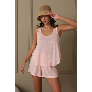 Пижама женская "Флам с вискозой-1" М-136КП флам с вискозой (р-ры: 40-54) розовый