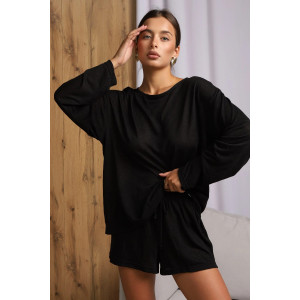 Костюм двойка женский "Флам с вискозой" М-137КП флам с вискозой (р-ры: 40-54) черный