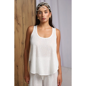 Костюм двойка женский "Флам с вискозой" М-297К флам с вискозой (р-ры: 40-54) белый