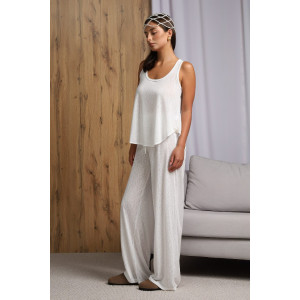 Костюм двойка женский "Флам с вискозой" М-297К флам с вискозой (р-ры: 40-54) белый