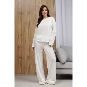 Костюм двойка женский "Флам с вискозой-1" М-298К флам с вискозой (р-ры: 40-54) белый