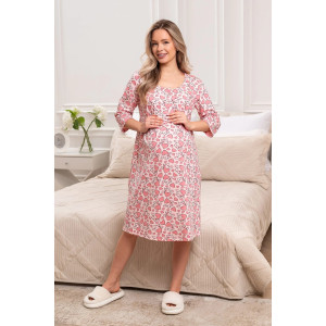 Сорочка для беременных "Новая жизнь" М-90Н футер (р-ры: 44-52) розовый