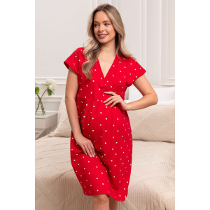 Сорочка для беременных "Новая жизнь-2" М-80Н кулирка (р-ры: 42-62) красный