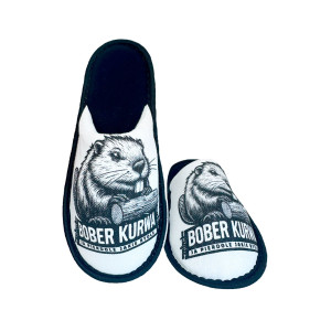 Тапки детские ДМ(мл-пч) кулирка (последний размер) "Бобр" бело-черный 36-37 Тапки детские ДМ(мл-пч) кулирка (последний размер) "Бобр" бело-черный 36-37