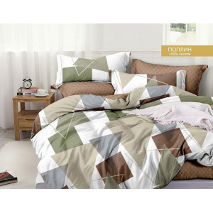 Постельное белье поплин стандарт ПВ20-1366 (последний размер) 2-сп.евр