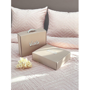 Постельное белье полисатин жаккард ПСЖ-005 (последний размер) брусничный 2-сп.евр