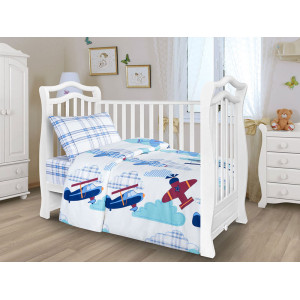 Ясельное постельное белье поплин "Полет" (последний размер) Ясли