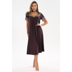 Сорочка женская "Эльза" вискоза (р-ры: 48-66) шоколад