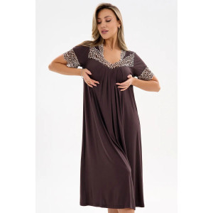 Сорочка женская "Эльза" вискоза (р-ры: 48-66) шоколад