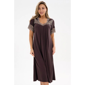 Сорочка женская "Эльза" вискоза (р-ры: 48-66) шоколад