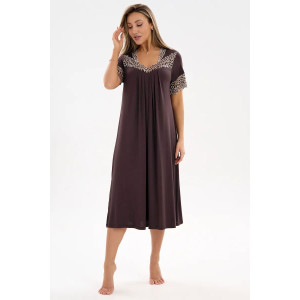 Сорочка женская "Эльза" вискоза (р-ры: 48-66) шоколад