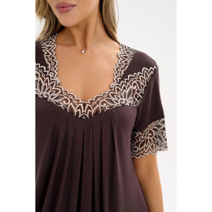 Сорочка женская "Эльза" вискоза (р-ры: 48-66) шоколад