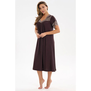 Сорочка женская "Эльза" вискоза (р-ры: 48-66) шоколад