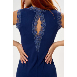 Сорочка женская "Даная" вискоза с кружевом (р-ры: 42-60) синий