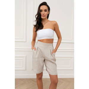 Шорты женские "Лён-3" М-13Ш лён (р-ры: 44-54) бежевый