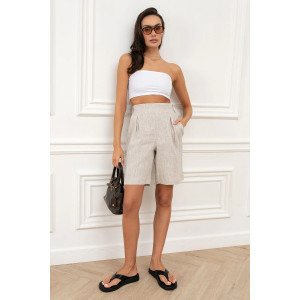 Шорты женские "Лён-3" М-13Ш лён (р-ры: 44-54) бежевый