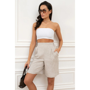 Шорты женские "Лён-3" М-13Ш лён (р-ры: 44-54) бежевый