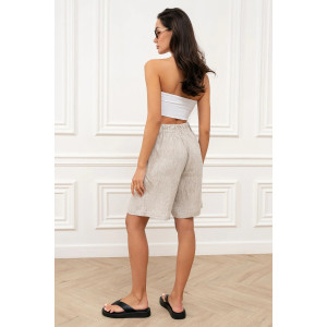 Шорты женские "Лён-3" М-13Ш лён (р-ры: 44-54) бежевый