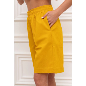 Шорты женские "Фантазия New" М-14Ш лён (р-ры: 44-56) горчичный