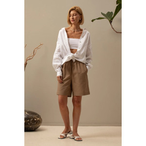 Шорты женские "Фантазия New" М-14Ш лён (р-ры: 44-56) бежевый