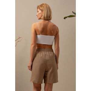 Шорты женские "Фантазия New" М-14Ш лён (р-ры: 44-56) бежевый