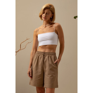 Шорты женские "Фантазия New" М-14Ш лён (р-ры: 44-56) бежевый