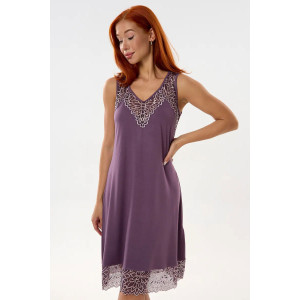 Сорочка женская "Элен" вискоза с кружевом (р-ры: 46-64) сирень